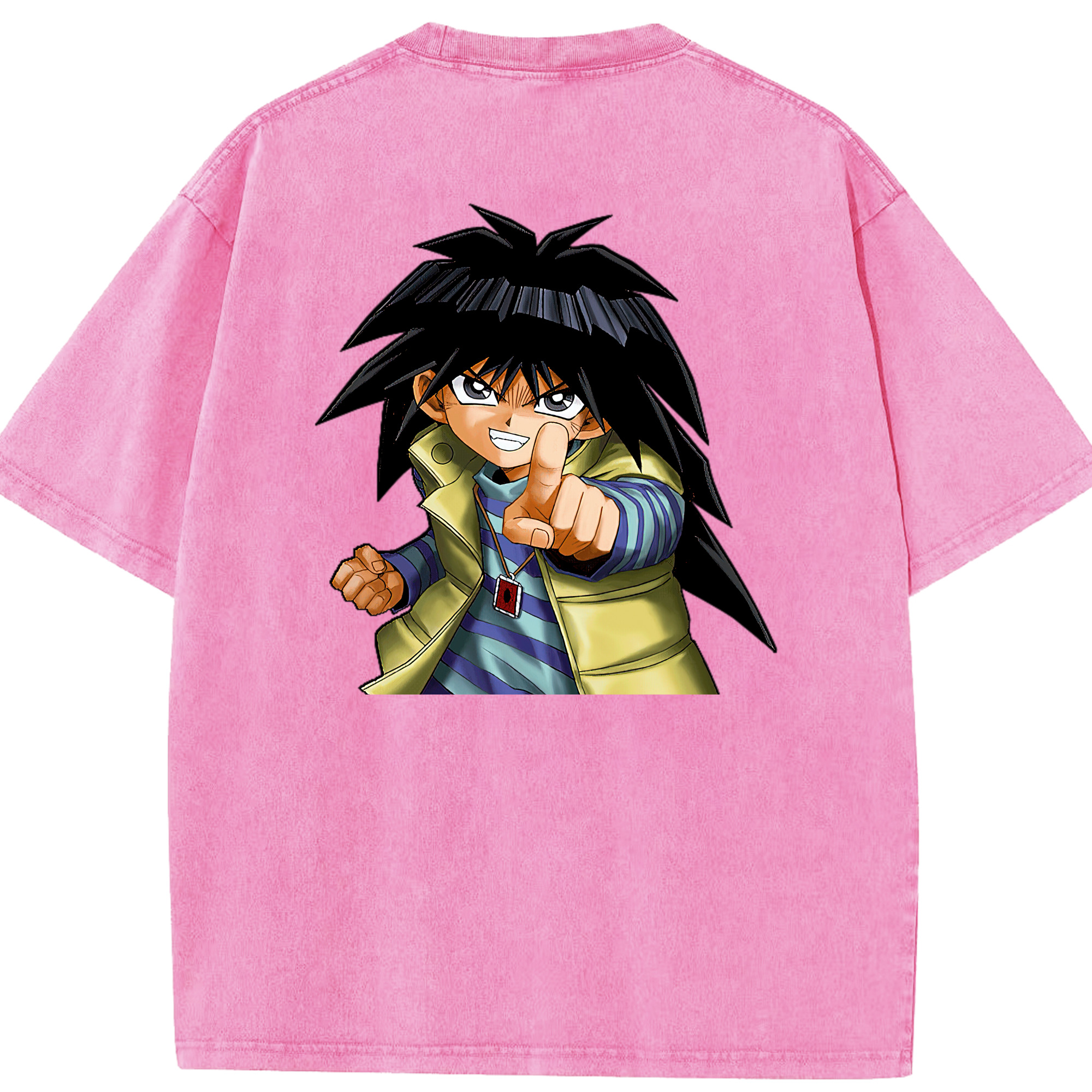 （画像用） 遊☆戯☆王 Yu-Gi-Oh! 綿100% ヴィンテージ風 半袖Tシャツ（背面プリント）